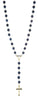 Hedron Rosary - Dumortierite w/ Gold